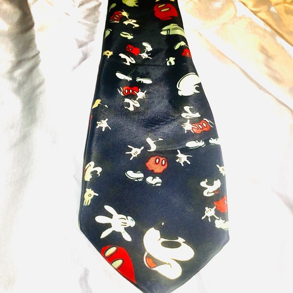 Disney’s Favourite Mickey Mouse Gold City Hand made Silk classic Party NeckTie - Picture 2 of 3